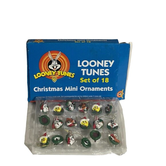 LOONEY TUNES BUGS BUNNY  TAZ TWEETY SET/18 MINI  ORNAMENTS WARNER BROTHERS - Picture 8 of 9